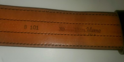 DON HUME B101 2-1/4" WIDE BLACK DUTY BELT Leather Size 30 with Buckle - Picture 5 of 6