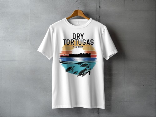 Dry Tortugas Florida Turtles and Fort Sunset T-Shirts - Picture 106 of 106