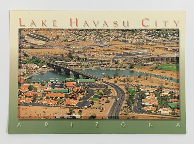 Aerial View of London Bridge at Lake Havasu City Arizona Postcard Unposted