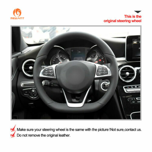 DIY Kunstleder Auto Lenkrad Abdeckung für Mercedes Benz W176 W246 C117 W213 X253 - Bild 2 von 10