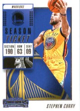 2018-19 Panini Contenders Season Ticket #86 Stephen Curry Golden State Warriors