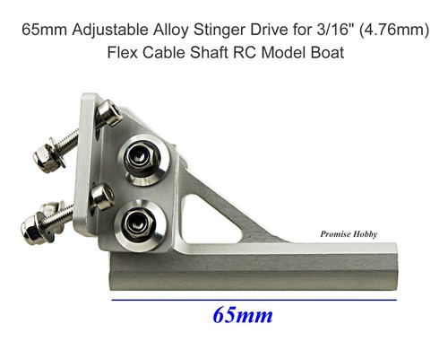 65mm Adjustable Alloy Stinger Drive for 3/16" (4.76mm) Flex Cable Shaft RC Boat - Picture 2 of 4