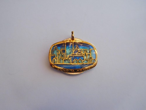 Fabulous French Art Deco Cubism 18K Gold Enamel Plique Boston Bertrand Pendant ⚓ - Picture 16 of 19