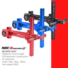 NIKA Archery Recurve Bow Sight 6inch T Shape Target Sight Right Hand For Hunting