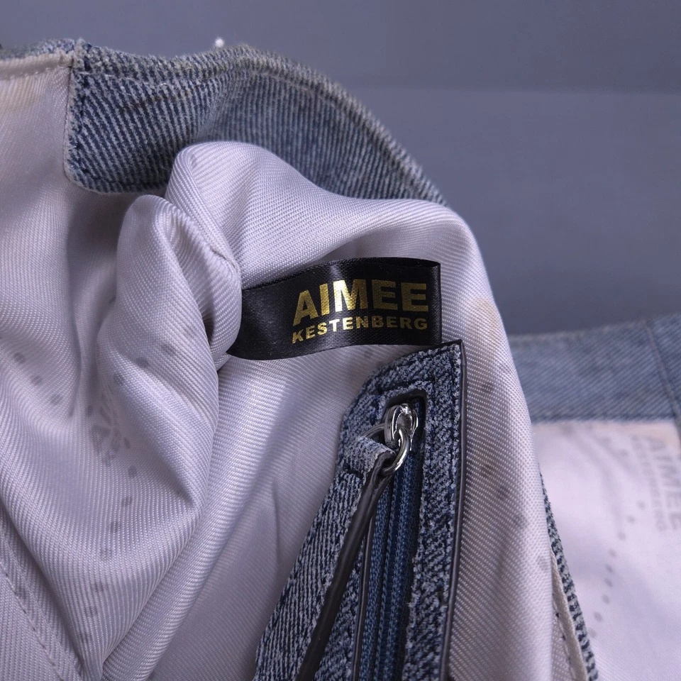 Aimee Kestenberg Hope for Warriors Bandera Americana Bolso de Hombro Denim Cartera Azul Foto 3 de 4