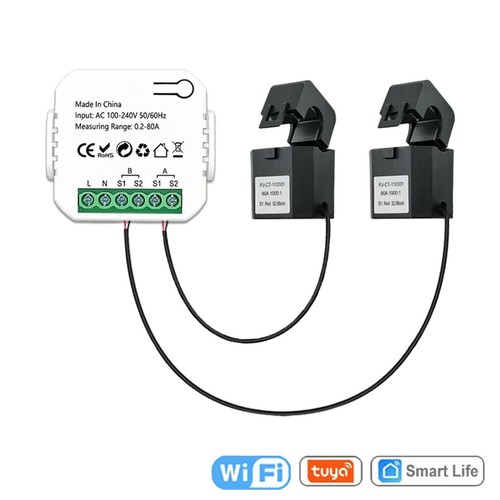 Tuya Smart WiFi Energy Meter 80A Current Transformer Clamp KWh Power Monitor - Picture 2 of 17