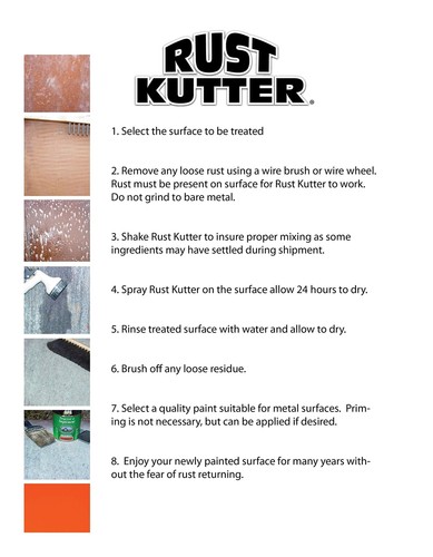 Rust Kutter Gallon Stops Rust and Converts Rust Spots to Leave a Primed Surface - Picture 6 of 8
