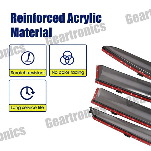Apto para Toyota Camry 2012-17 cromo ventana ventilación visera sol lluvia deflector protector * - Imagen 6 de 12