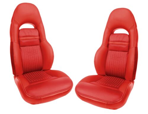 Corvette 1997 - 2004 cubiertas de asiento deportivo similares al cuero (vinilo) colores originales C5 - Imagen 2 de 3