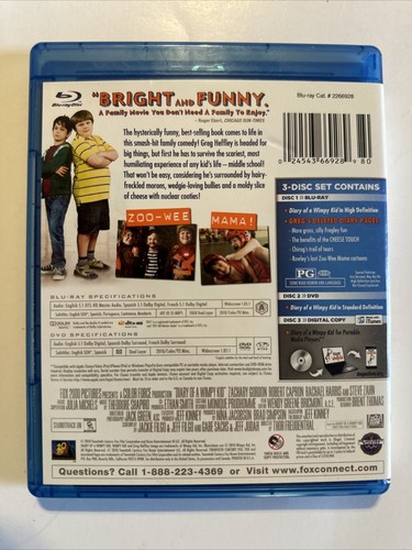Diary of a Wimpy Kid (Blu-ray Disc, 2016) Excellent - Picture 4 of 4