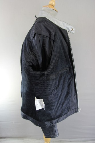 HEIN GERICKE SCHWARZ, WEISS & SILBER LEDER BIKER JACKE + KNOX CE ARMOUR 40-42IN - Bild 10 von 10