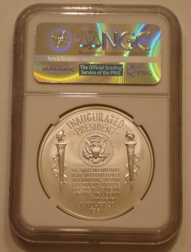 2015 JOHN F KENNEDY JFK 1 oz .999 Silver Medal NGC MS 69 COIN AND CHRONICLES - Picture 2 of 4