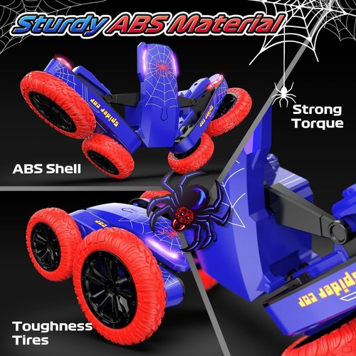 DEERC DE84 Spider Remote Control Car 4WD Off-Road Double Sided Mini RC Stunt Car - Picture 4 of 12