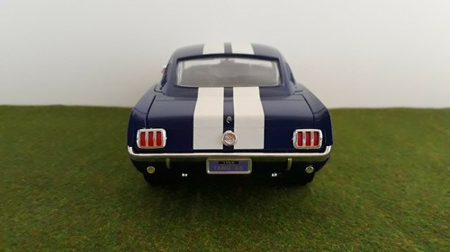 FORD MUSTANG 1965 COUPE FASTBACK # 1 bleu/bandes blanches 1/18 MIRA 9101 voiture - Foto 7 di 8
