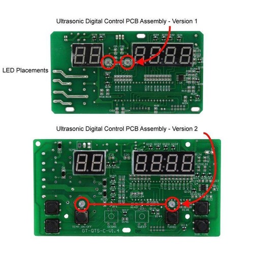 Conjunto de control de PCB digital de repuesto/repuesto limpiadores ultrasónicos 40 kHz V2 - Imagen 4 de 4