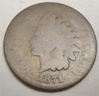 1871 P Indian Head Cent Penny  *AG - ABOUT GOOD*