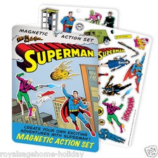 Superman Magnet Play Set Refrigerator Movie Dc Comics Hero 4201