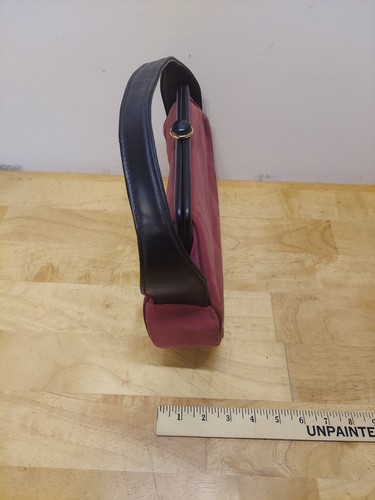 Vintage Handtasche Mauve Samt mit Ledergriff - Bild 5 von 12