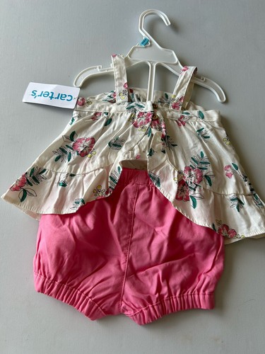 Carters Baby Mädchen 2-teiliges kurzes Baumwolloutfit Größe 6 M NEU - Bild 4 von 4
