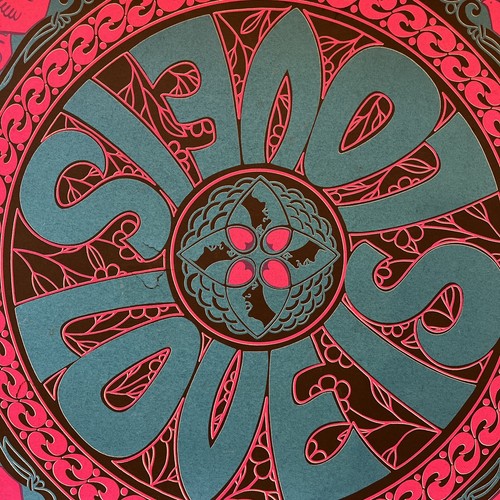 Poster psichedelico vintage 23x23 anni 60 Pandora luce nera l'amore è amore c.1967 - Foto 6 di 7
