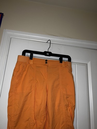 Chicos womens orange capri comfort pants chicos size 0 - Picture 2 of 3
