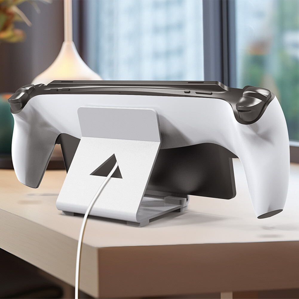 Desktop Handheld Game Console Holder Tablets Stand for PS5 Portal(White
