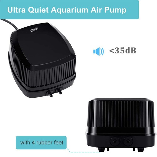 Hygger Quiet Aquarium Air Pump Double Outlets for Fish Shrimp Tank 10W - Picture 2 of 4