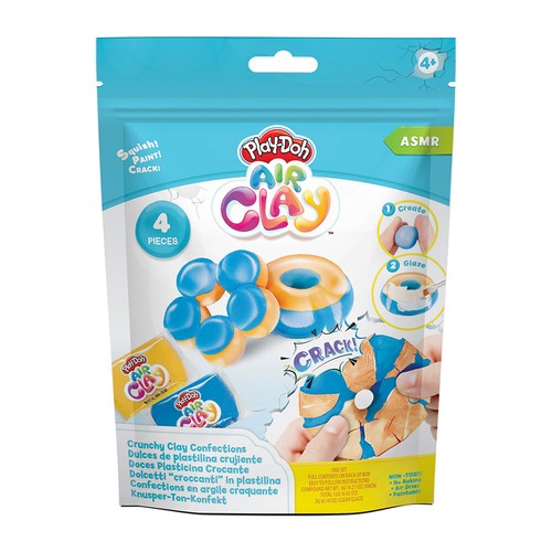 3x 4pc Play-Doh Crunchy Air Clay Blue Donut Set Kids/Children DIY Sensory Toy 3+ - Picture 2 of 2