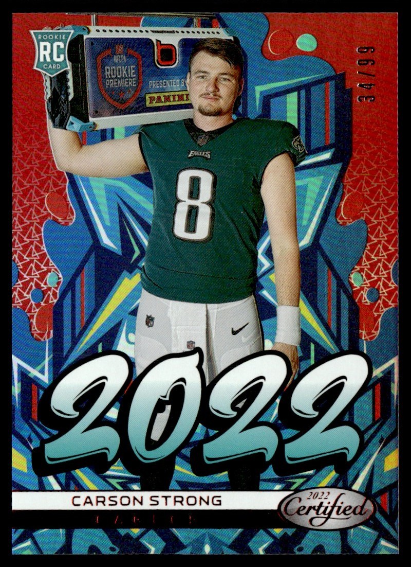 2022 Panini Certified Rookie Red Carson Strong 34/99 #2022-6