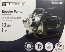 Utilitech 1HP Stainless Steel Booster Pump 115v 13GPM 148008 stainless steel NEW