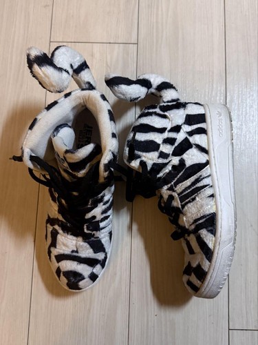 Adidas × Jeremy Scott SNEAKER Animal Print schwarz/weiß Herren Größe US 7,5 Japan - Bild 8 von 12