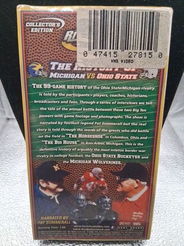Rivalries: The History Of Michigan vs Ohio State Football (2003 VHS) SEALED - Picture 2 of 3