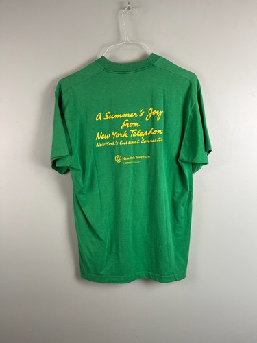 Shakespeare In the Park New York 90s T-Shirt XL NYNEX Vintage USA Green Theater - Bild 4 von 6