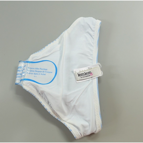 Lemlem Girls Bikini Bottom XS Light Sky Blue Jacquard Beach Swimsuit - Picture 6 of 9