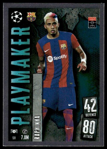 2023-24 Topps Match Attax #131 Raphinha FC Barcelona - Picture 1 of 2