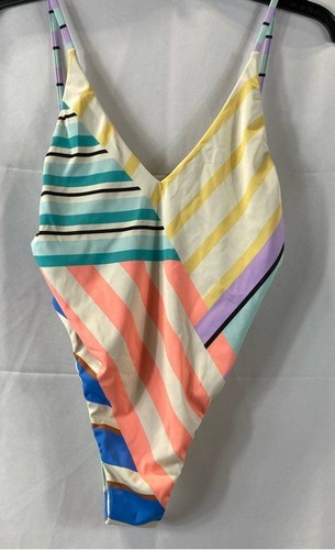 Billabong Womens Multicolor Striped One Piece Swimsuit Small NWT - Picture 5 of 8