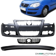 für VW Polo 9N3 Ersatz Stoßstange SET ab 2005 Kühlergrill + Spoiler Unterteil