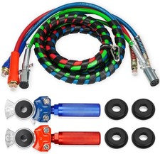 15FT 3 in 1 ABS & Power Air Line Hose Wrap 7-way Electrical Cable 1/2" FPT Joint