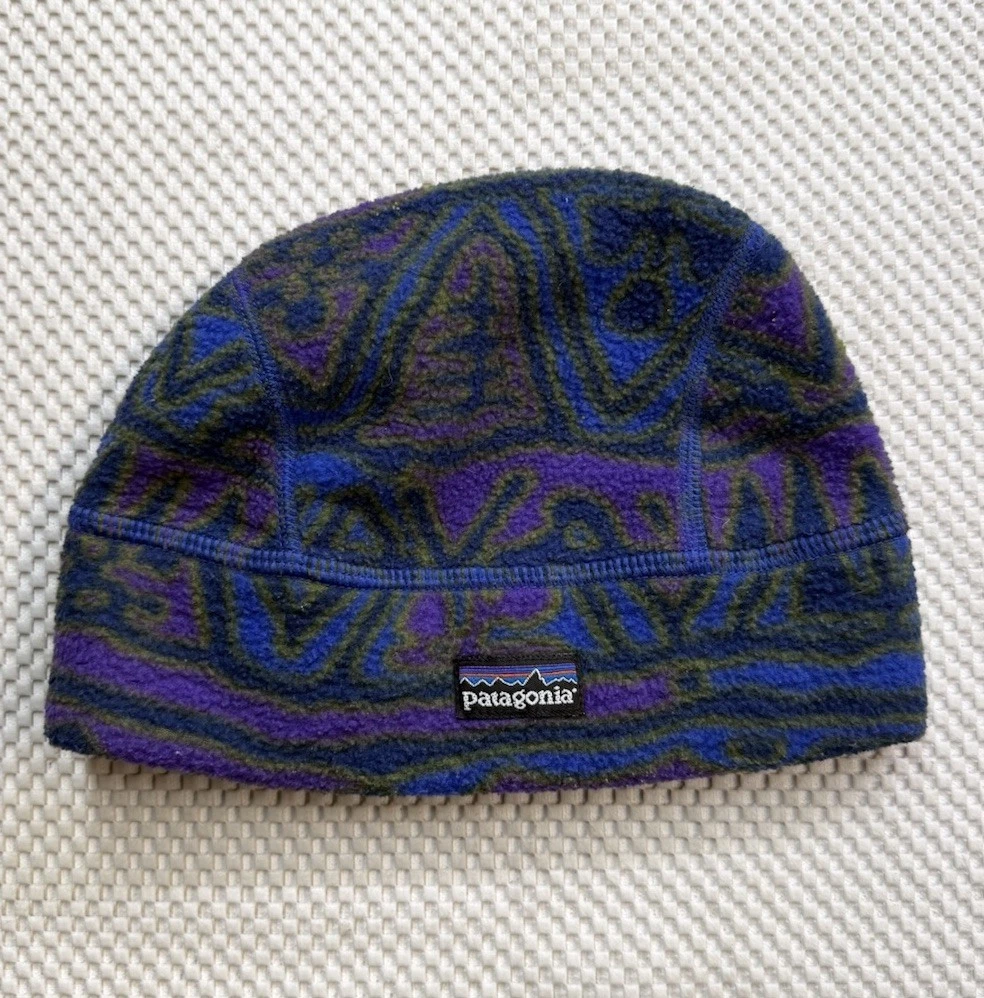 Vintage Patagonia Synchilla Fleece Beanie USA Geometric Aztec 90s Kids Medium