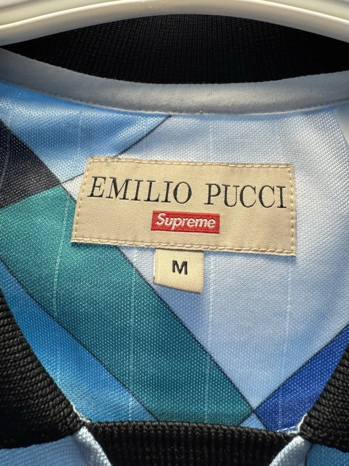 Camiseta de fútbol Supreme x Emilio Pucci - azul (talla mediana) *NUEVA Y SIN USAR* Foto 3 de 4