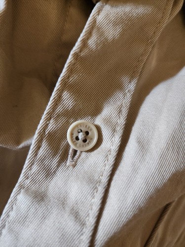 Ralph Lauren Denim Safari Shirt Dress Button Down Utility Light Sand Khaki Sz M - Picture 5 of 8