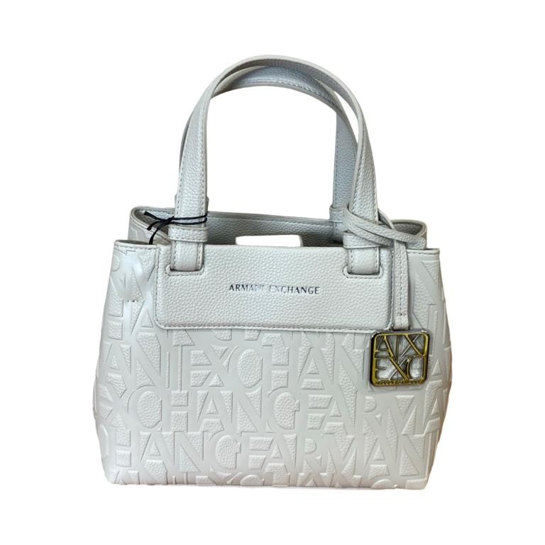 ARMANI EXCHANGE borsa donna shopping PICCOLA tracolla e divisori Grigio XW1576
