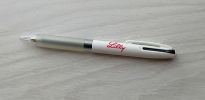 Eli Lilly 2-color ballpoint pen with Eli Lilly logo #bec45b