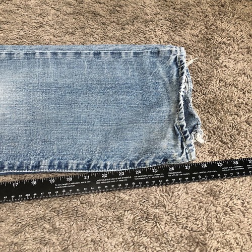 Vintage Ezra Fitch Selvage Straight Jeans Gr. 30x30 Blau Distressed Selvedge - Bild 20 von 21