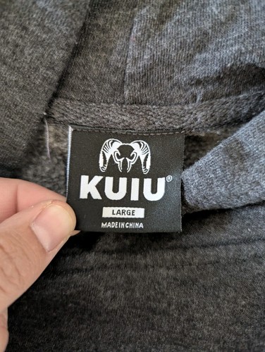 Sudadera con Capucha KUIU Jóvenes Niños Grande Gris Pullover Ultraligero Caza Ram Informal - Imagen 3 de 5