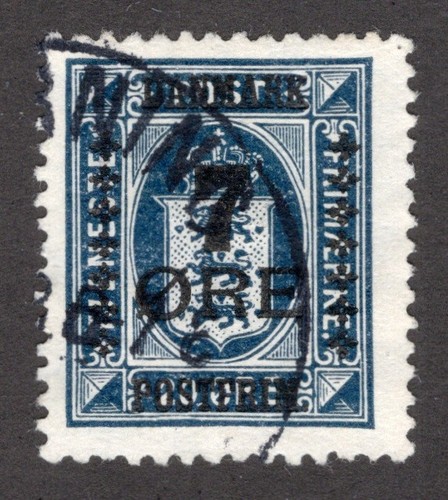 DENMARK 1926 SC #191 - VF P-14x14.5, 7o on 20o  cv $77.50  *Bay Stamps* - Picture 1 of 2