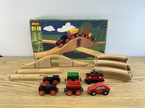 BRIO 33125 Wooden Train Set Made in Sweden Vintage - Picture 3 of 10
