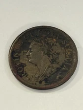 1832 Province Of Nova Scotia One Penny Token Early Canadian Coin