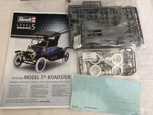 Revell 1/24 1913 Ford Model T Roadster Auto Plastik Modellbausatz 07661 Open Box 2019 - Bild 2 von 5
