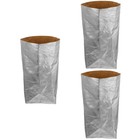  3pcs Kraft Paper Bag Flower Pot Washable Paper Flower Container Planter Bags